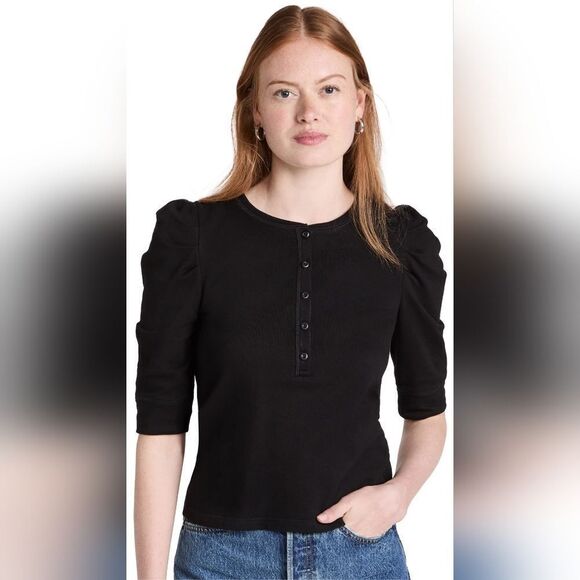 NWT Rebecca Minkoff Janine S/S Henley - Picture 2 of 9